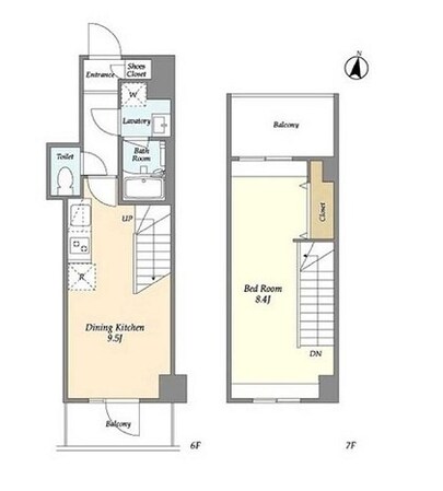 ミレドゥーエ神楽坂の物件間取画像